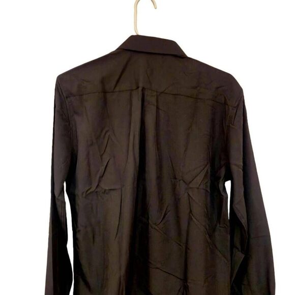 Tom Baine Men's Black Poly/Spandex Slim Fit Performance Stretch Button Down Shir - Picture 10 of 16